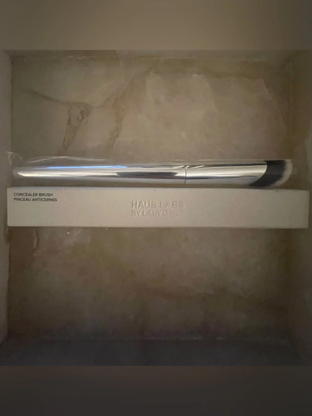 Haus Labs By Lady Gaga Silver Angled Concealer Brush NEW